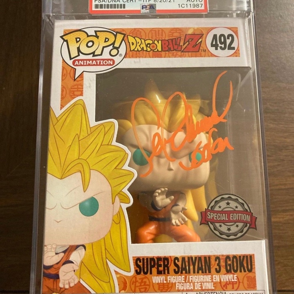 Rare Super Saiyan 3 Goku #492 PSA Signed Funko Pop